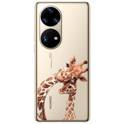 Husa Huawei P50, Silicon Premium, Baby Giraffe